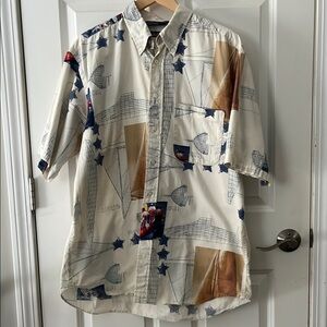 VTG Nautica RARE Nautical Sailing Cotton Button Down Shirts Large
